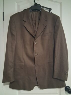 Coppley Cashmere Houndstooth 2-Piece Suit 46R  Regular Fit 3-Button